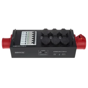 Stromverteiler - 32A CEE -> 32A CEE + 6x Schuko - Rigg