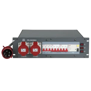 Stromverteiler 19" - PS-3202  - 32A CEE -> 2x 16A CEE + 6x Schuko